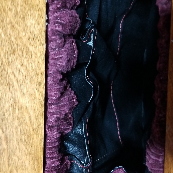 Vintage FS Originals wine corduroy bag with wooden closure - Picture 7 of 8